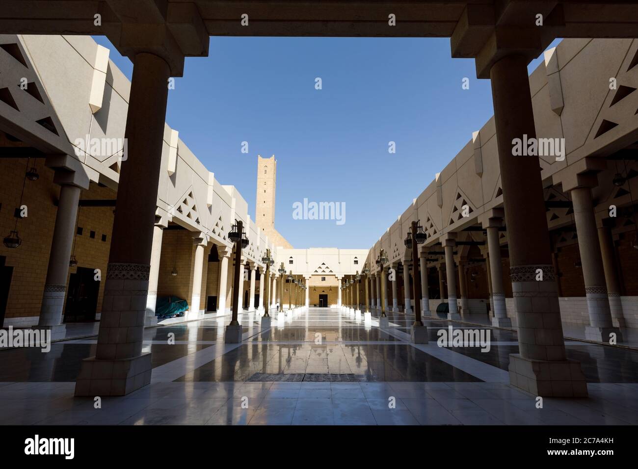 Imam Turki bin Abdullah Moschee in der Nähe des Dira Platzes in der Innenstadt von Riad im Königreich Saudi-Arabien Stockfoto