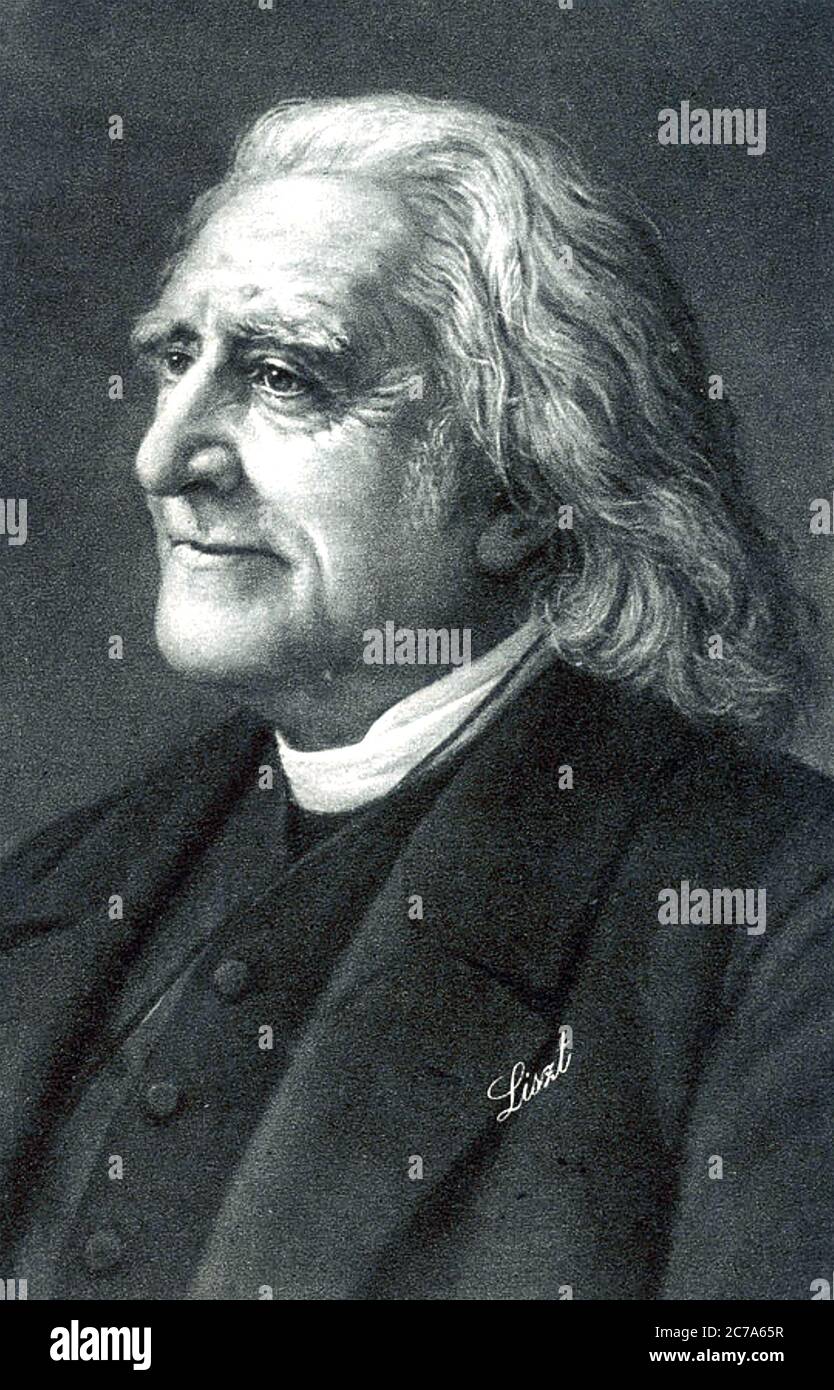 FRANZ LISZT (1811-1886) Ungarischer romantischer Komponist Stockfoto