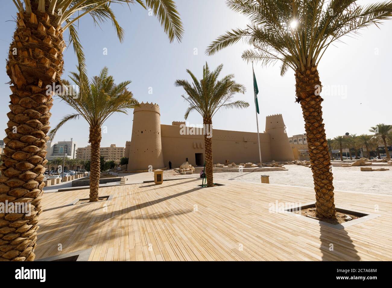 Riad, Saudi-Arabien, Februar 15 2020: Altes Al Masmak Fort in der Innenstadt von Riad, Königreich Saudi-Arabien Stockfoto