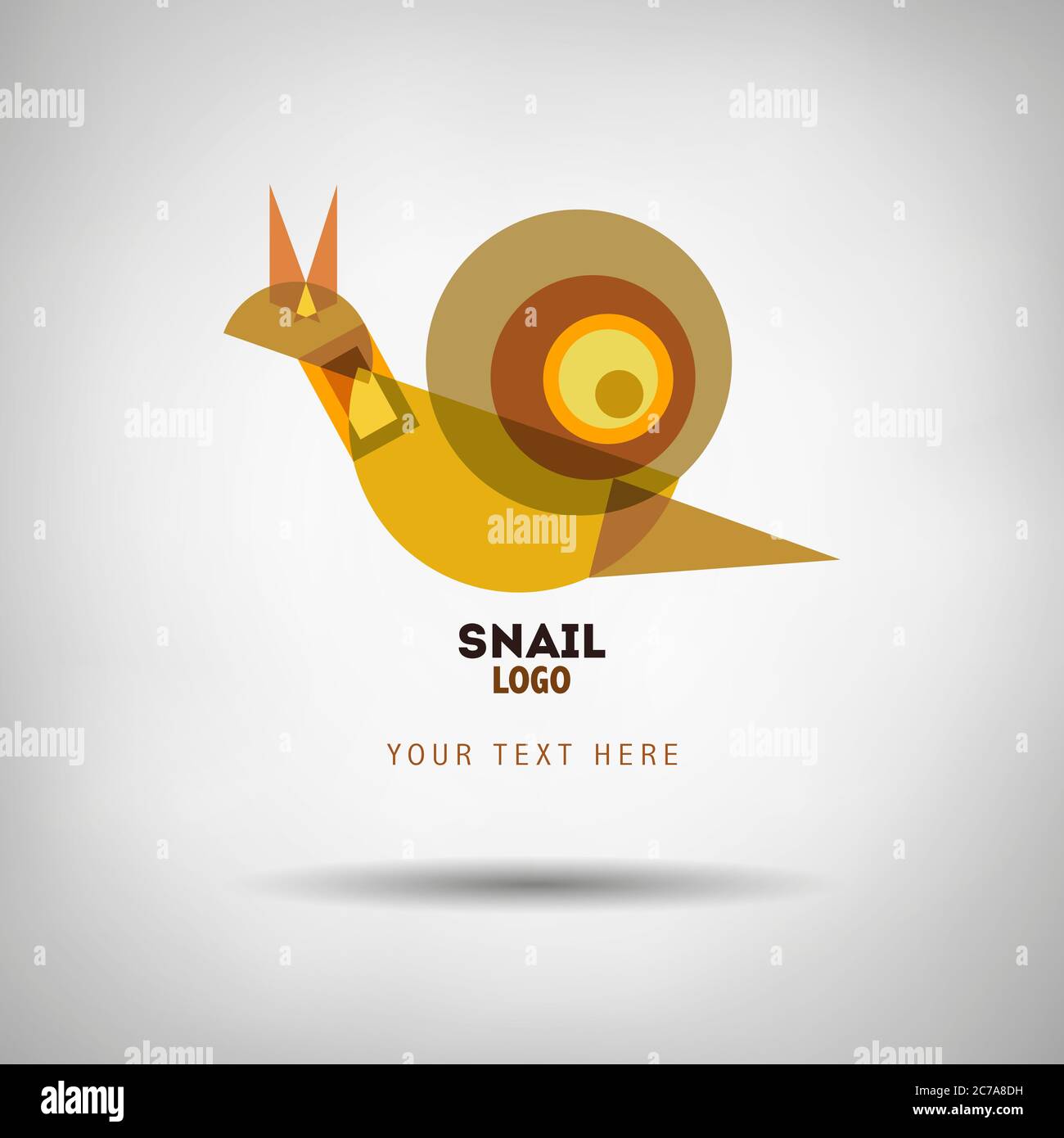 Abstraktes geometrisches Schneckenlogo. Stock Vektor
