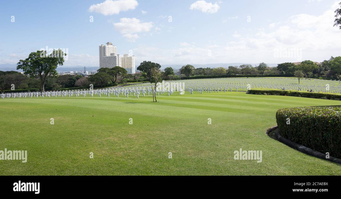 Manila, Philippinen - 17. Januar 2017: Amerikanischer Kriegsfriedhof Stockfoto