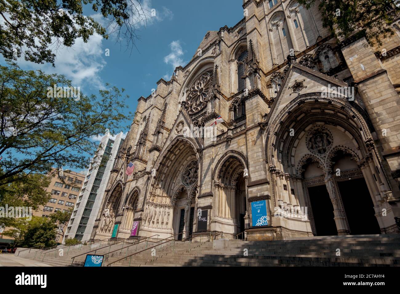 New York, NY, USA - 21. Juli 2019: Die Cathedral Church of Saint John the Divine Stockfoto
