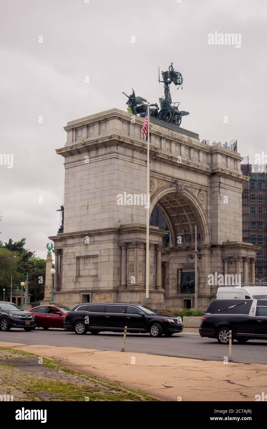 Brooklyn, New York City, NY, USA - 23. Juli 2019: Soldaten und Matrosen Memorial Arch Stockfoto