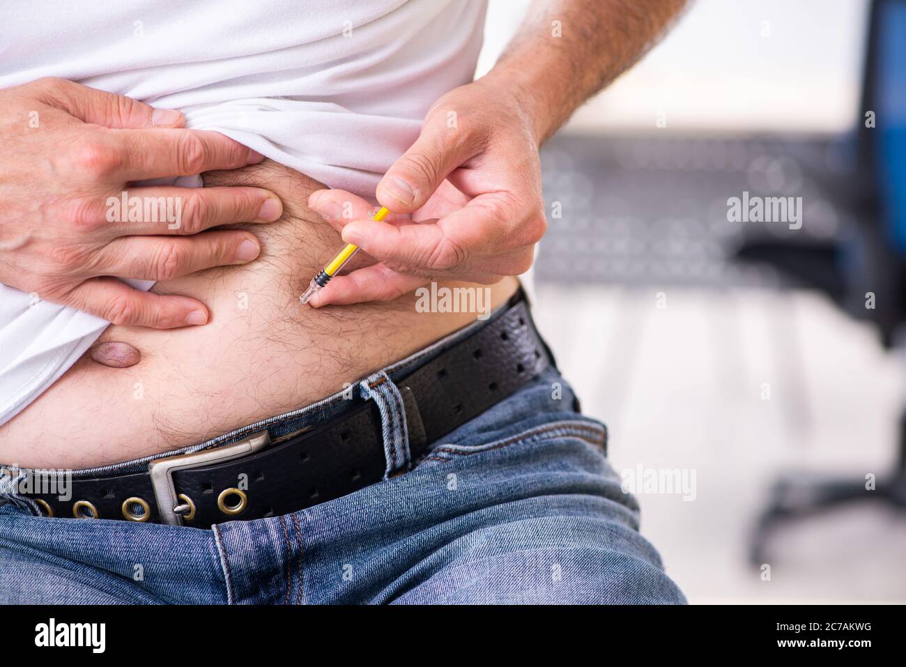 Patient leidet an Diabetes Hausarzt Stockfoto