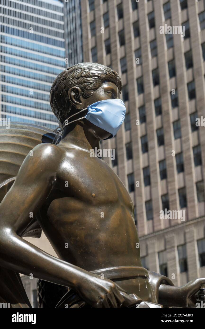 Abbildung der Menschheit (Maiden und Jugend), Rockefeller Center, New York City Stockfoto