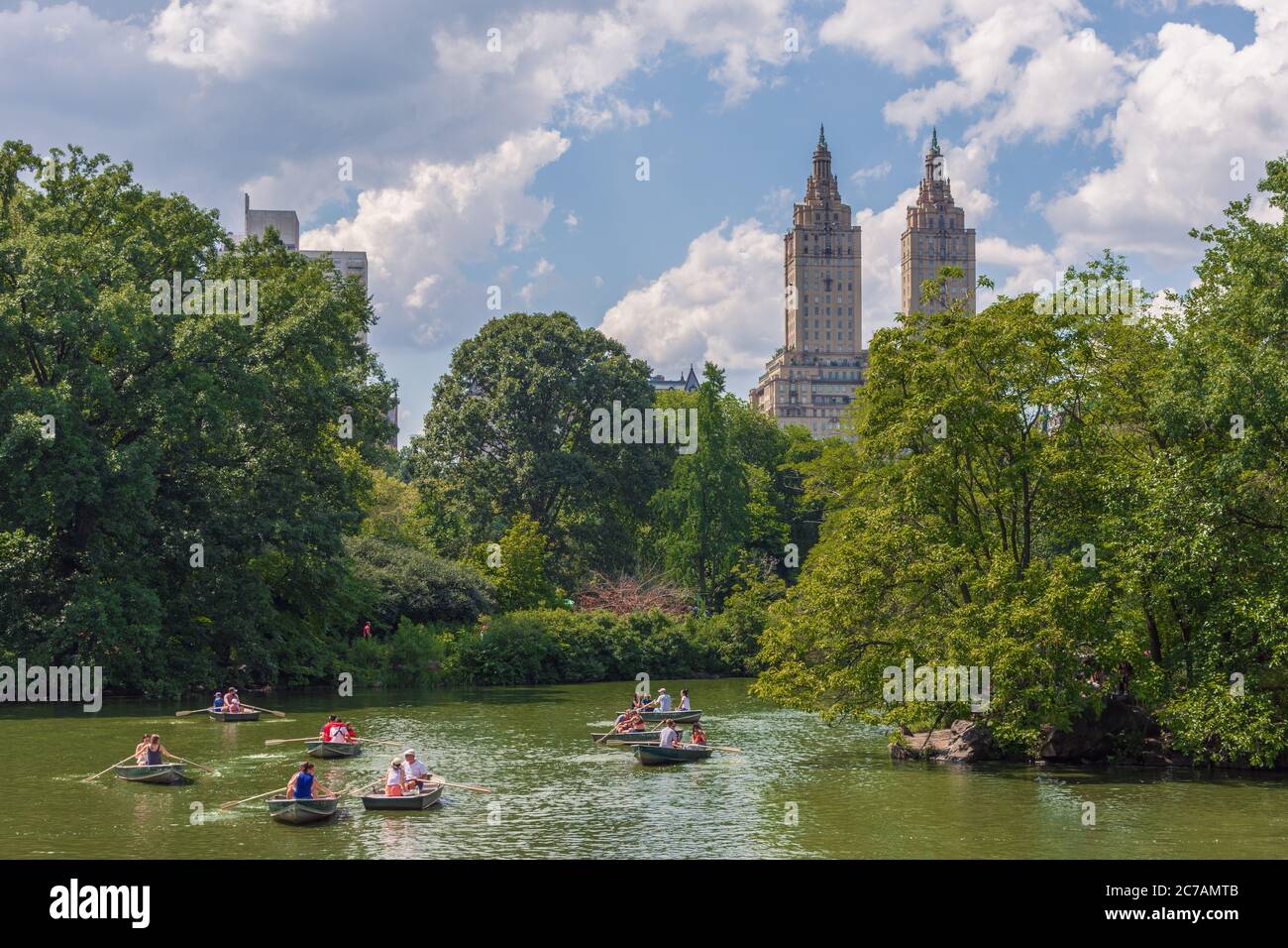 New York, NY, USA - 24. Juli 2019: Central Park Lake Stockfoto