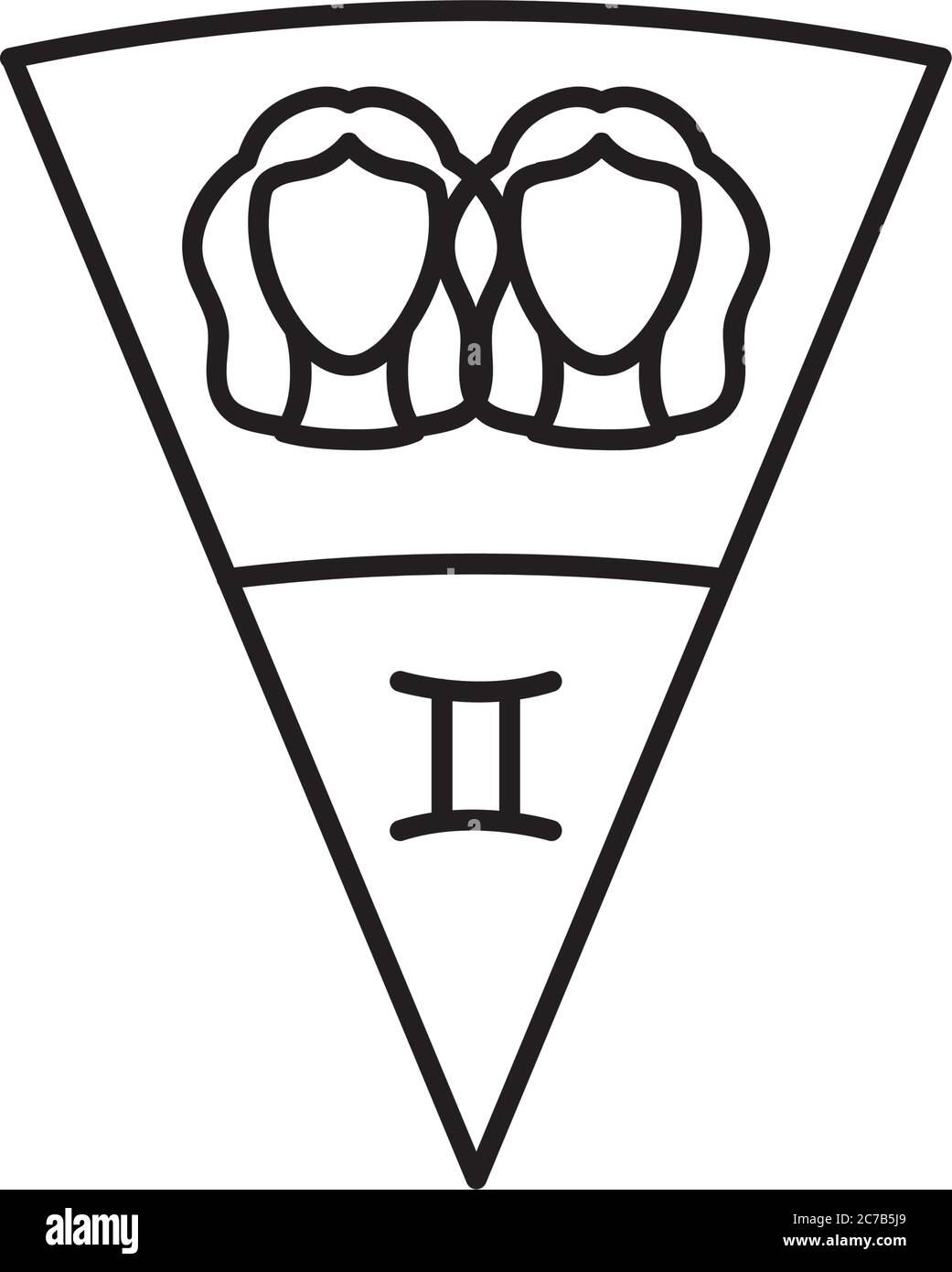 Astrologie Konzept, zwillinge Zeichen und die Zwillinge Castor und