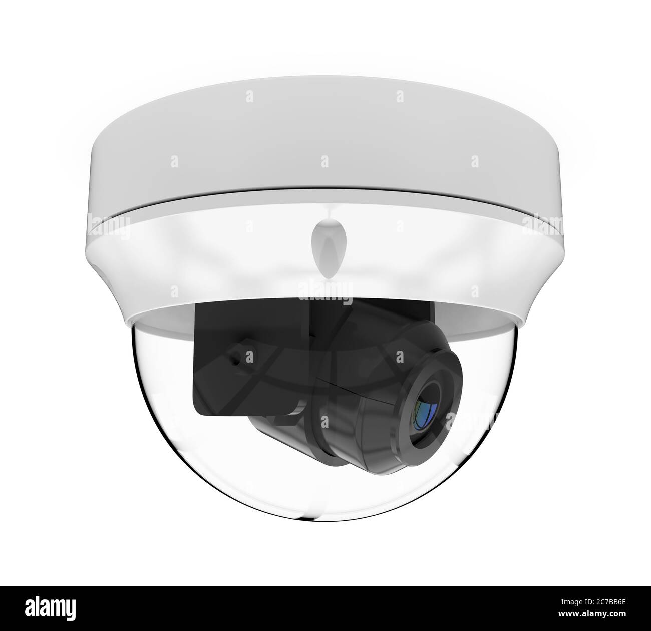 Dome CCTV-Kamera isoliert Stockfoto