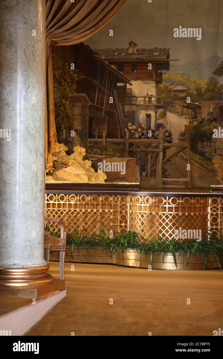 Der Innenraum des Schlosses von Lubomirski in Lancut. Polen Stockfoto