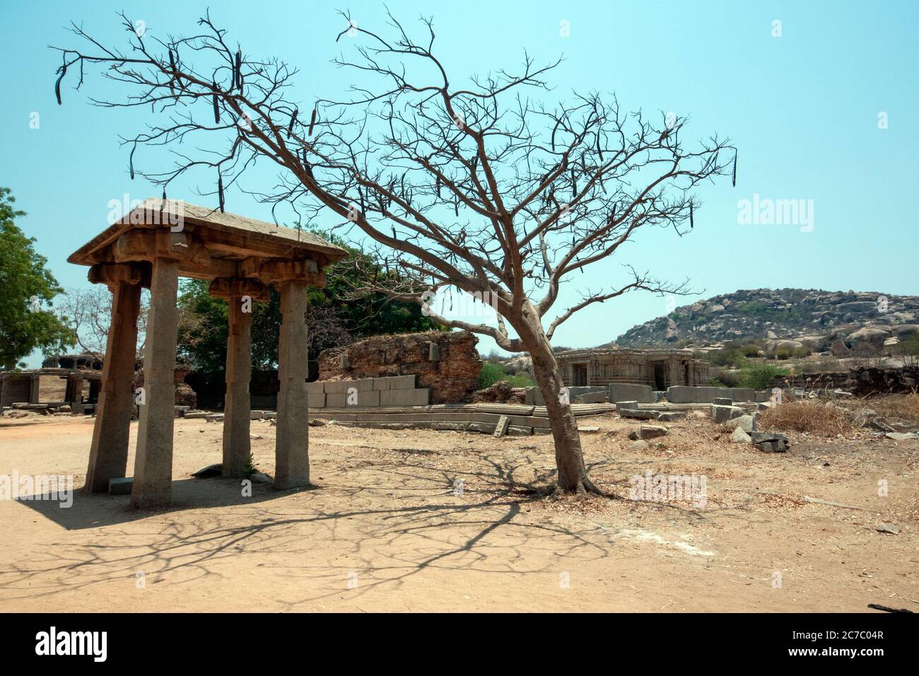 Ruinen Architektur von vijayanagar Reich in hampi karnataka indien Stockfoto