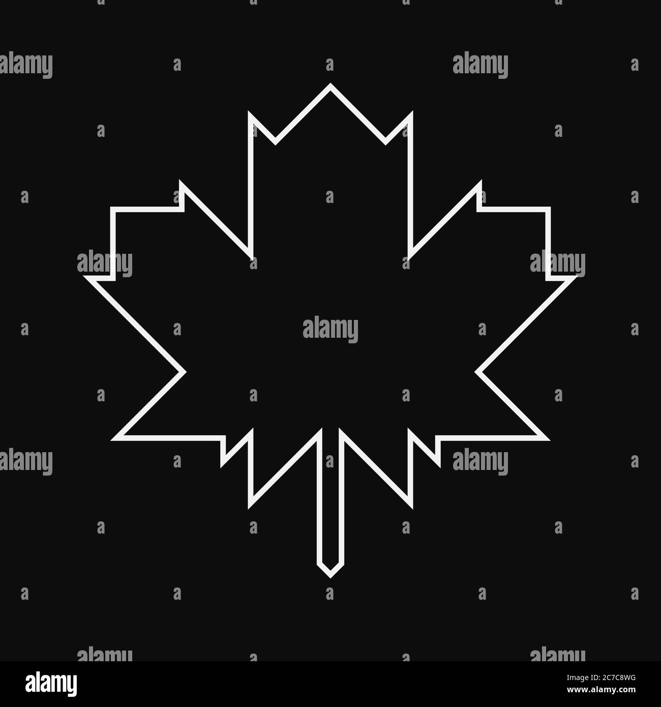 Umriss Symbol von Ahornblatt Stock Vektor