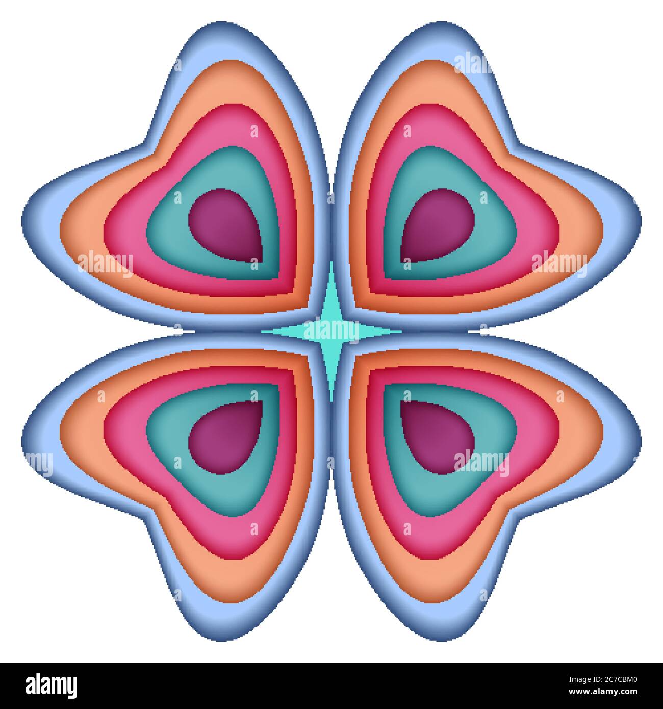 Vektor moderne Papier geschnitten Blume. Stock Vektor