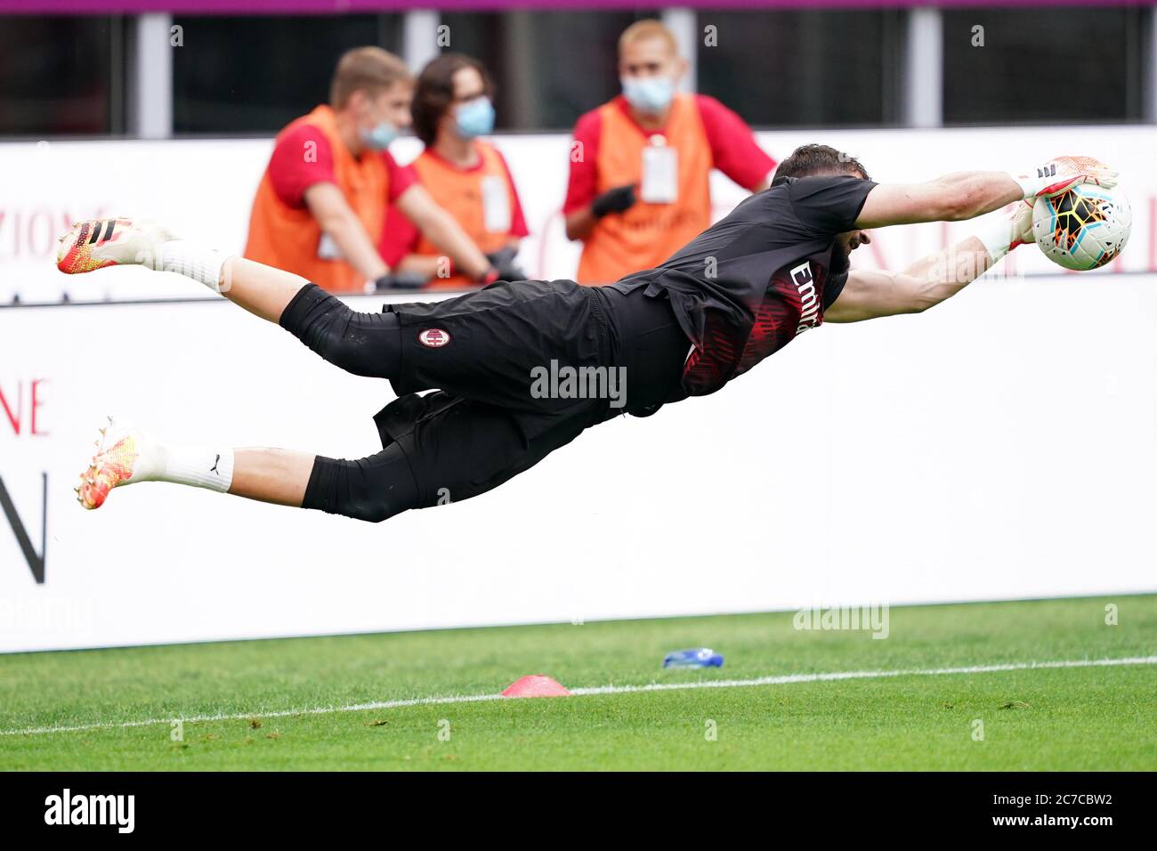 Mailand, (Italien). Juli 2020. Italienische Serie A. AC Mailand vs Parma Calcio . Gianluigi Donnarumma von AC Mailand . Stockfoto