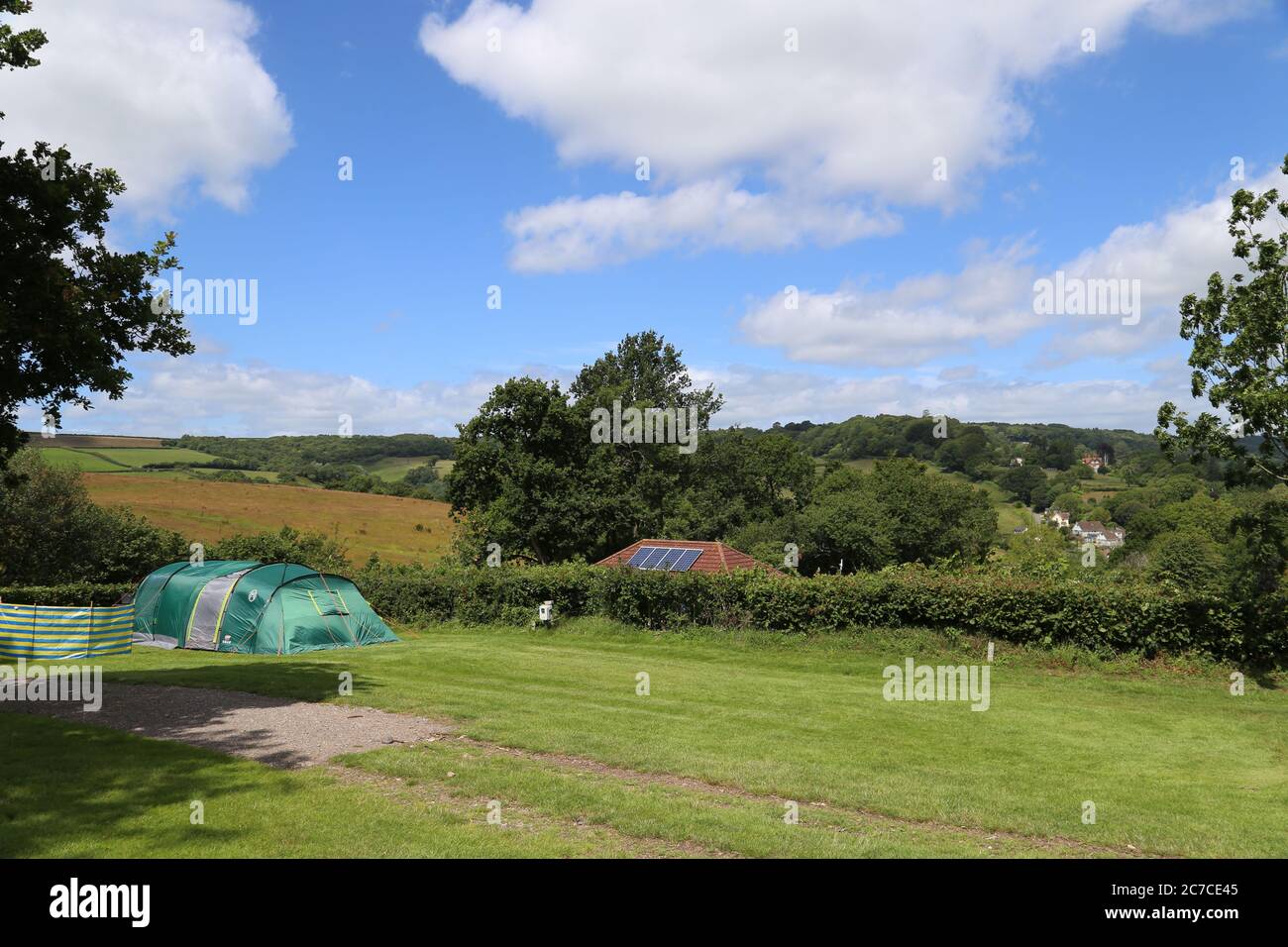 Blick vom Hook Farm Camping, Gore Lane, Uplyme, Devon, England, Großbritannien, Großbritannien, Großbritannien, Europa Stockfoto