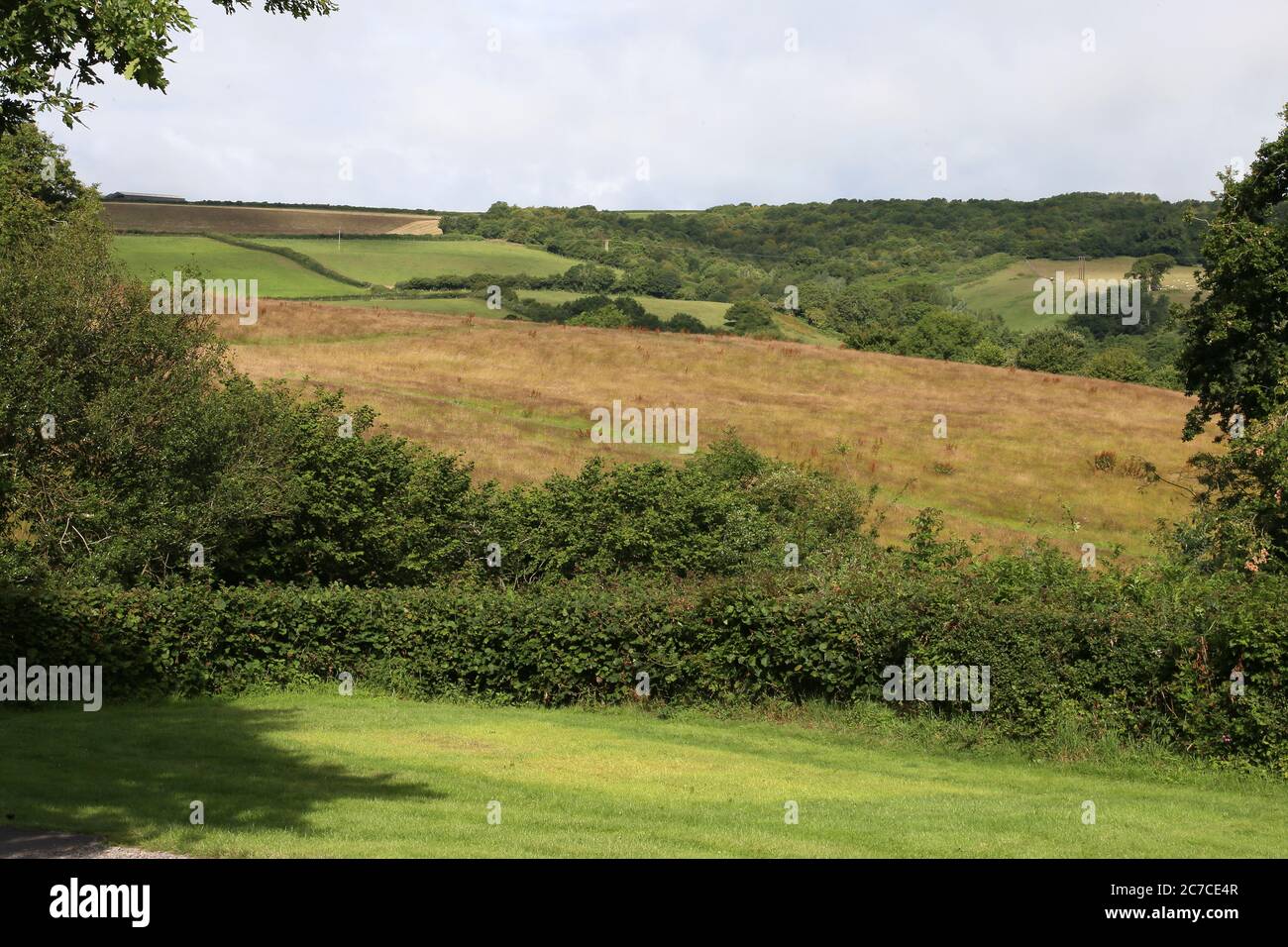 Blick vom Hook Farm Camping, Gore Lane, Uplyme, Devon, England, Großbritannien, Großbritannien, Großbritannien, Europa Stockfoto