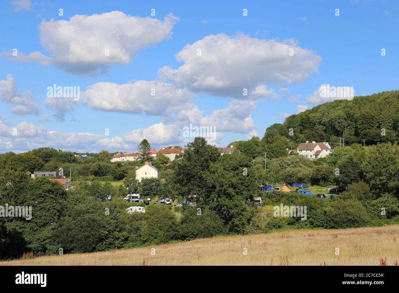 Hook Farm camping, Gore Lane, Uplyme, Devon, England, Großbritannien, Vereinigtes Königreich, UK, Europa Stockfoto