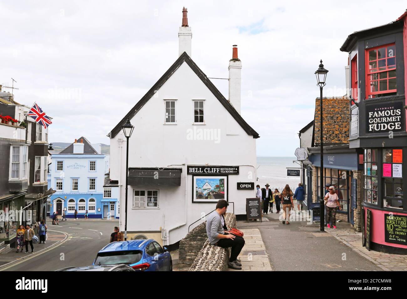 Bell Cliff Restaurant und Tea Room, Broad Street, Lyme Regis, Dorset, England, Großbritannien, Großbritannien, Großbritannien, Europa Stockfoto