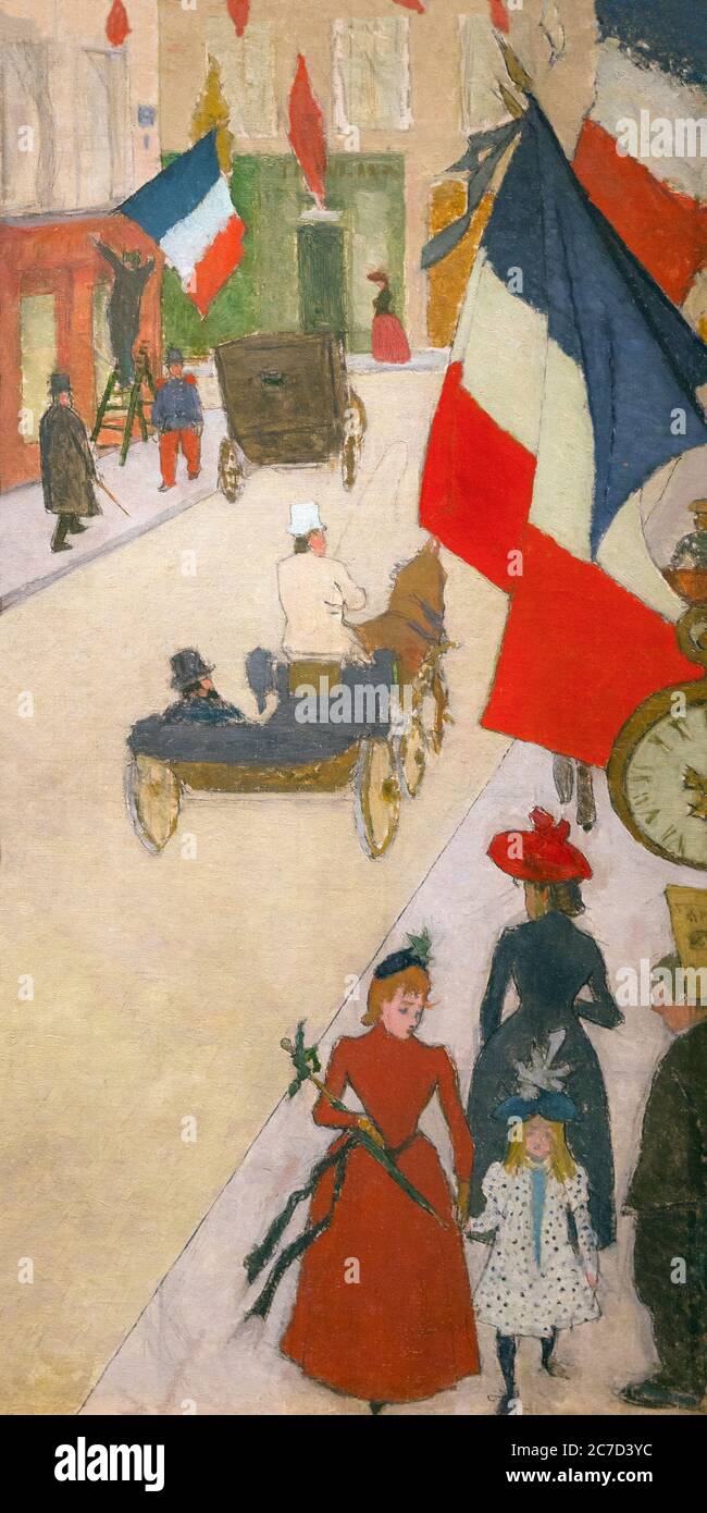 Paris, Rue De Parme am Tag der Bastille, Pierre Bonnard, 1890, Nationalgalerie, Washington DC, USA, Nordamerika Stockfoto