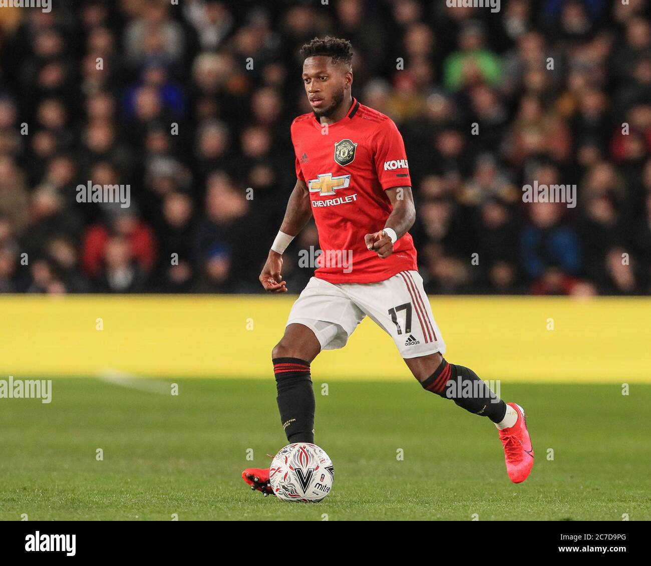 März 2020, Pride Park Stadium, Derby, England; Emirates FA Cup 5th Round, Derby County gegen Manchester United: Fred (17) von Manchester United während des Spiels Stockfoto