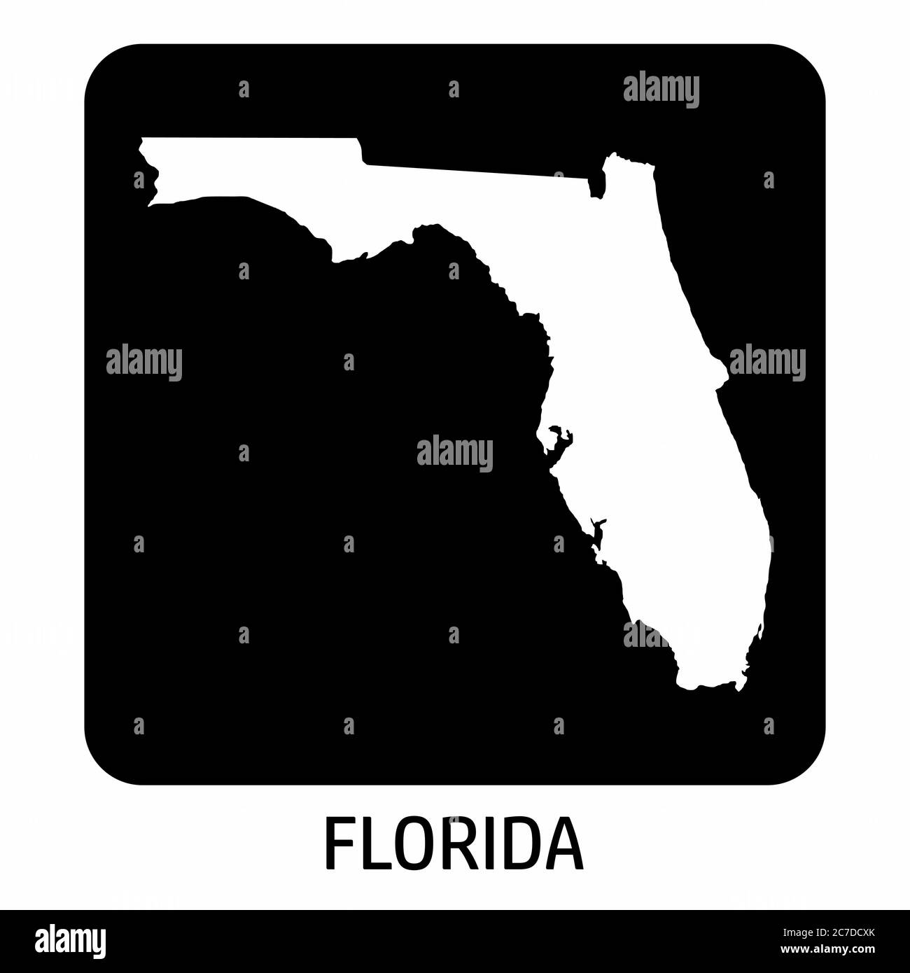 Symbol für die Florida-Karte Stock Vektor
