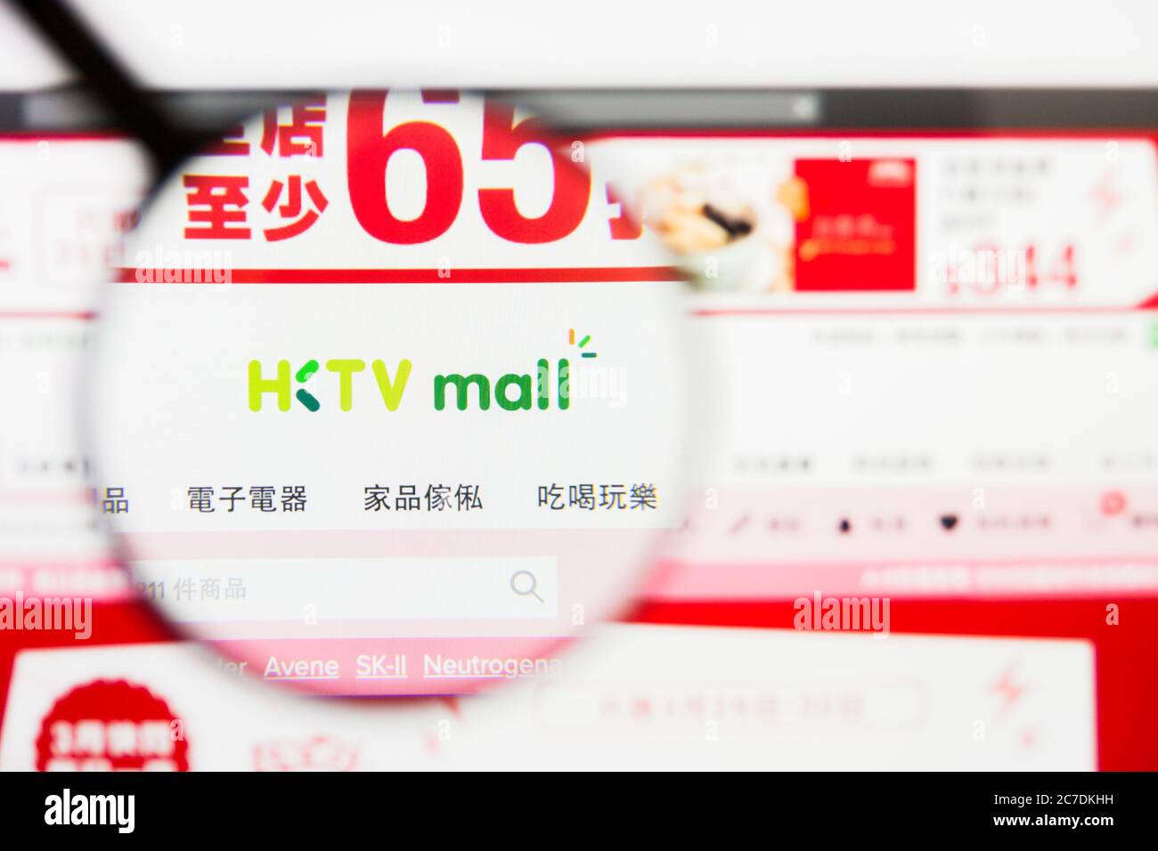 San Francisco, Kalifornien, USA - 29. März 2019: Illustrative Editorial der Homepage des Hong Kong Television Network. Hong Kong Television Network Stockfoto