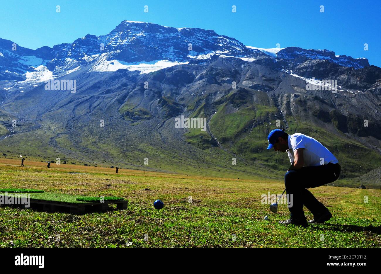 Mountain Golf auf der Engstligenalp im Berner Oberland in der Nähe von  Adelboden Stockfotografie - Alamy