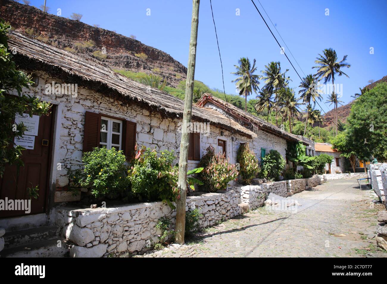 Banana Street in Vila Velha, Santiago Insel Stockfoto