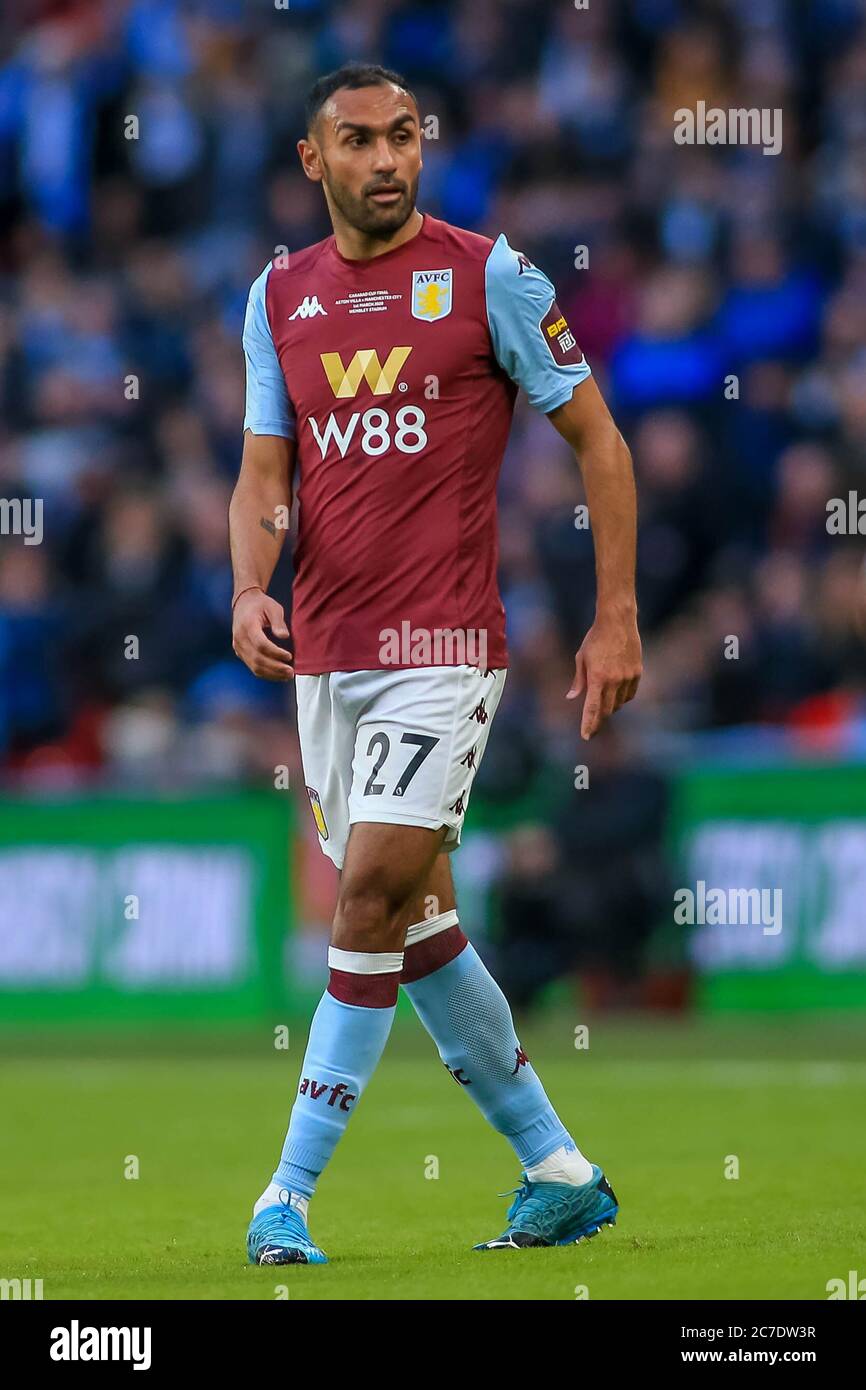 1. März 2020, Wembley Stadium, London, England; Carabao Cup Final, Aston Villa gegen Manchester City : Ahmed Elmohamady (27) von Aston Villa während des Spiels Stockfoto