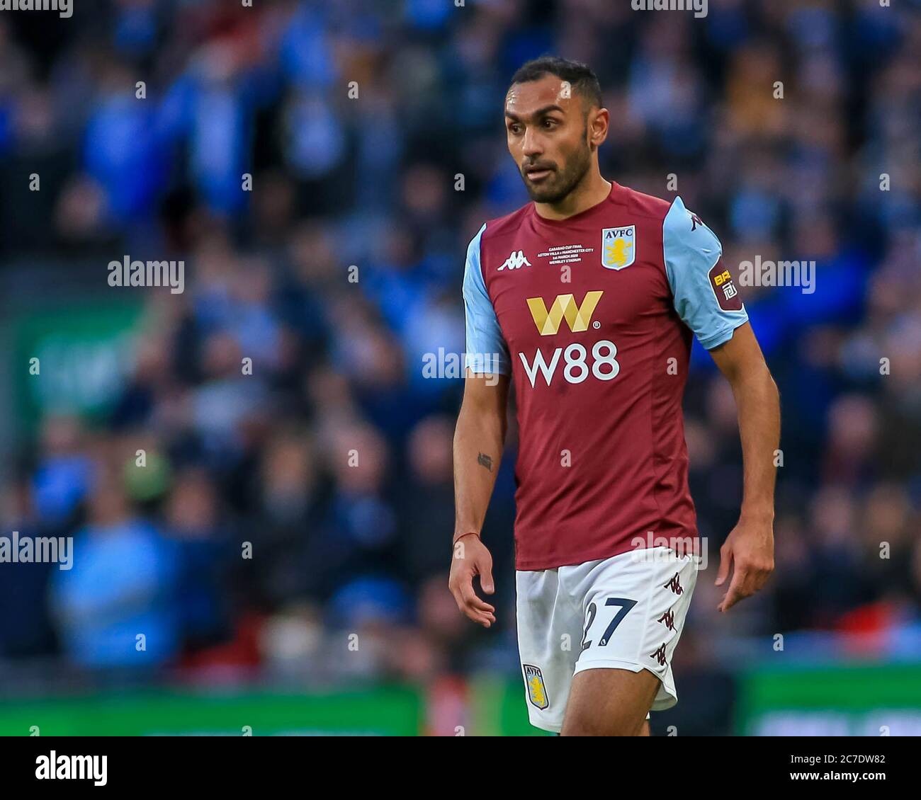 1. März 2020, Wembley Stadium, London, England; Carabao Cup Final, Aston Villa gegen Manchester City : Ahmed Elmohamady (27) von Aston Villa während des Spiels Stockfoto