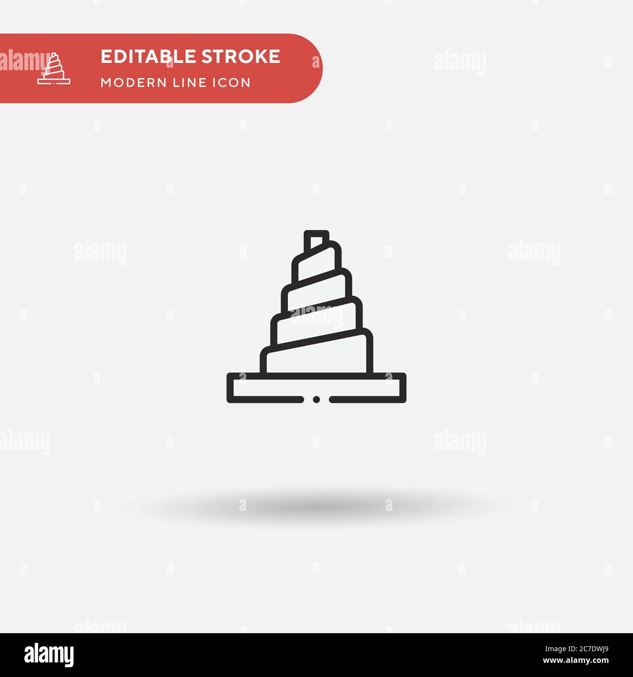 Große Moschee von Samarra einfache Vektor-Ikone. Illustration Symbol Design Vorlage für Web mobile UI Element. Perfekte Farbe modernes Piktogramm auf bearbeitbar Stock Vektor