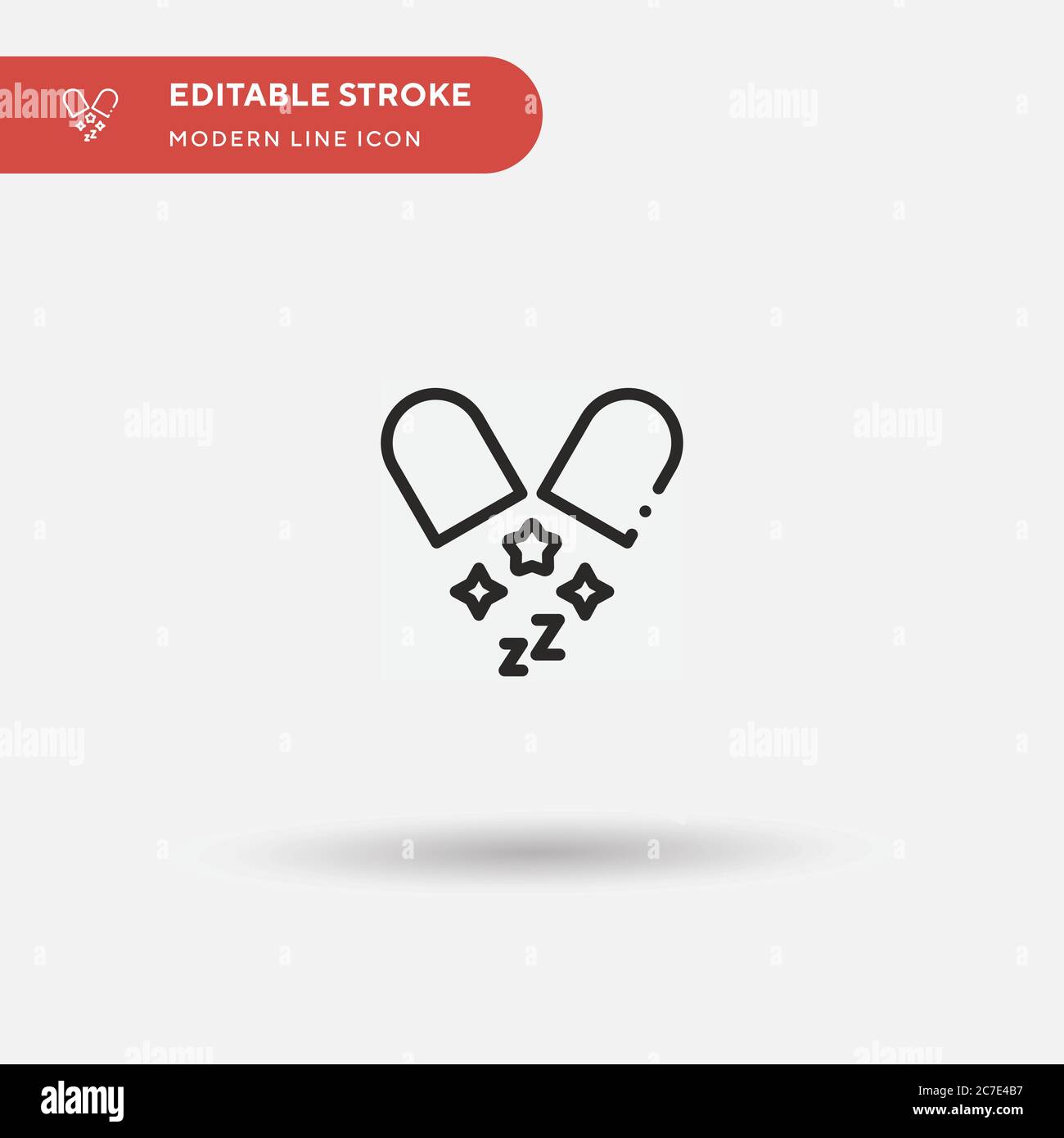 Sleeping Pills einfaches Vektorsymbol. Illustration Symbol Design Vorlage für Web mobile UI Element. Perfekte Farbe modernes Piktogramm auf bearbeitbaren Strich. S Stock Vektor