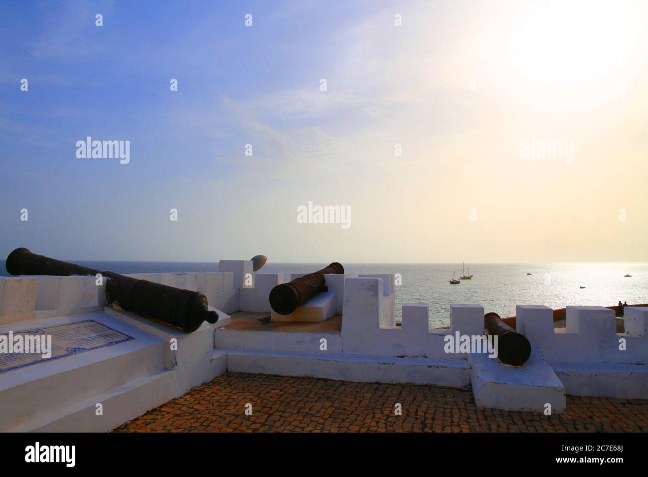 Englisches Fort auf Ilha de Maio, Kap Verde Stockfoto