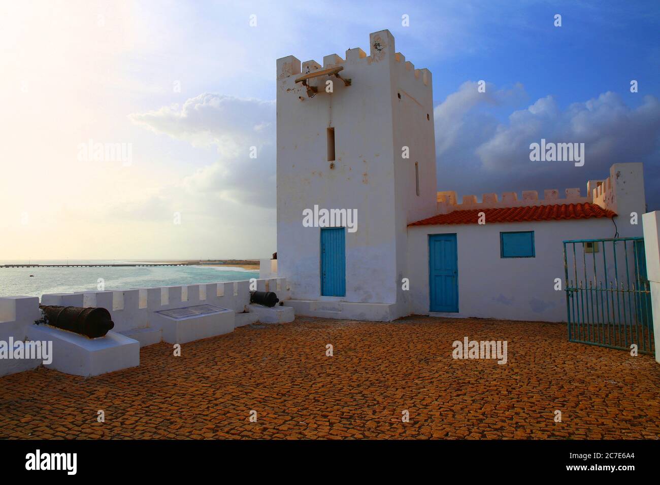 Englisches Fort auf Ilha de Maio, Kap Verde Stockfoto