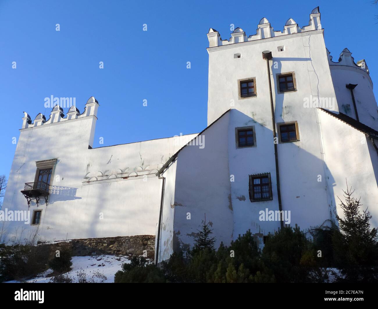 Burg Strazky, Spišská Belá, Szepesbéla, Nagyőri kastély, Zipser Bela, Kreis Kežmarok in der Region Prešov, Slowakei, Europa Stockfoto