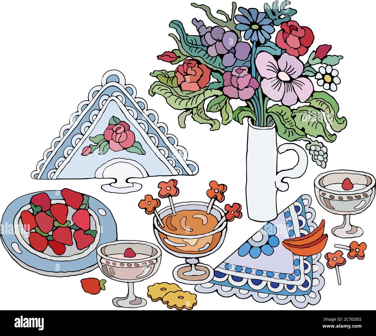 Vektorgrafik für Home Cooking. Stock Vektor