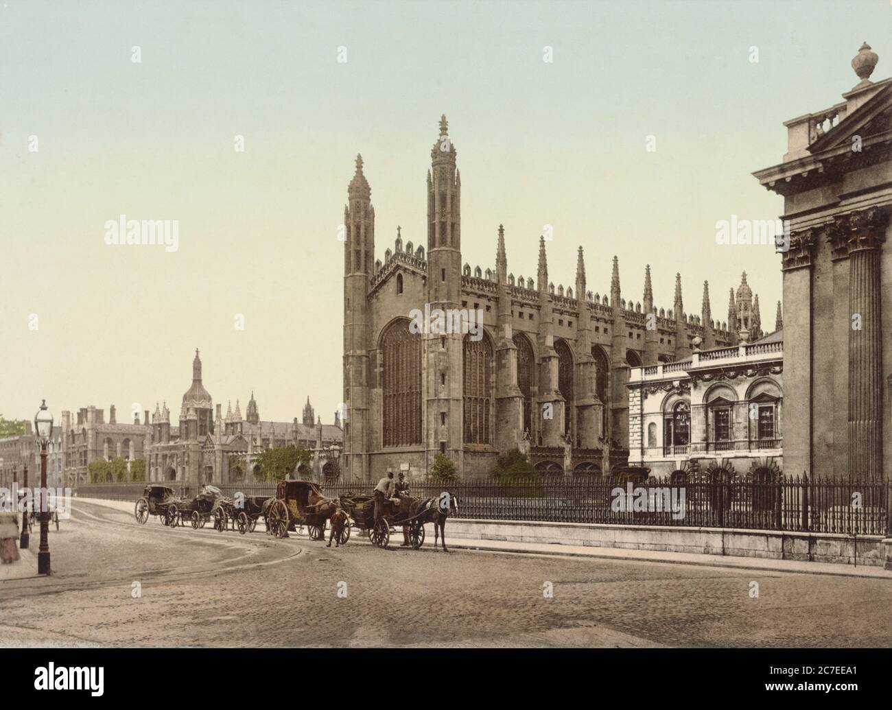 King's College, University of Cambridge, Cambridge, England, Großbritannien, Detroit Publishing Company, 1900 Stockfoto