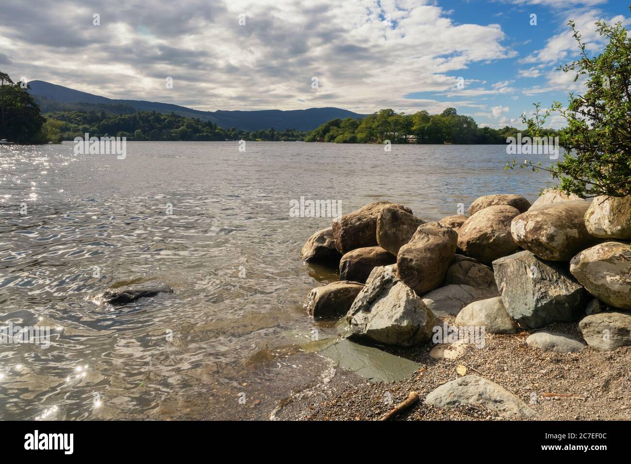 Derwentwater, oder Derwent Water, ist einer der Hauptwasserkörper im Lake District National Park im Nordwesten Englands Stockfoto