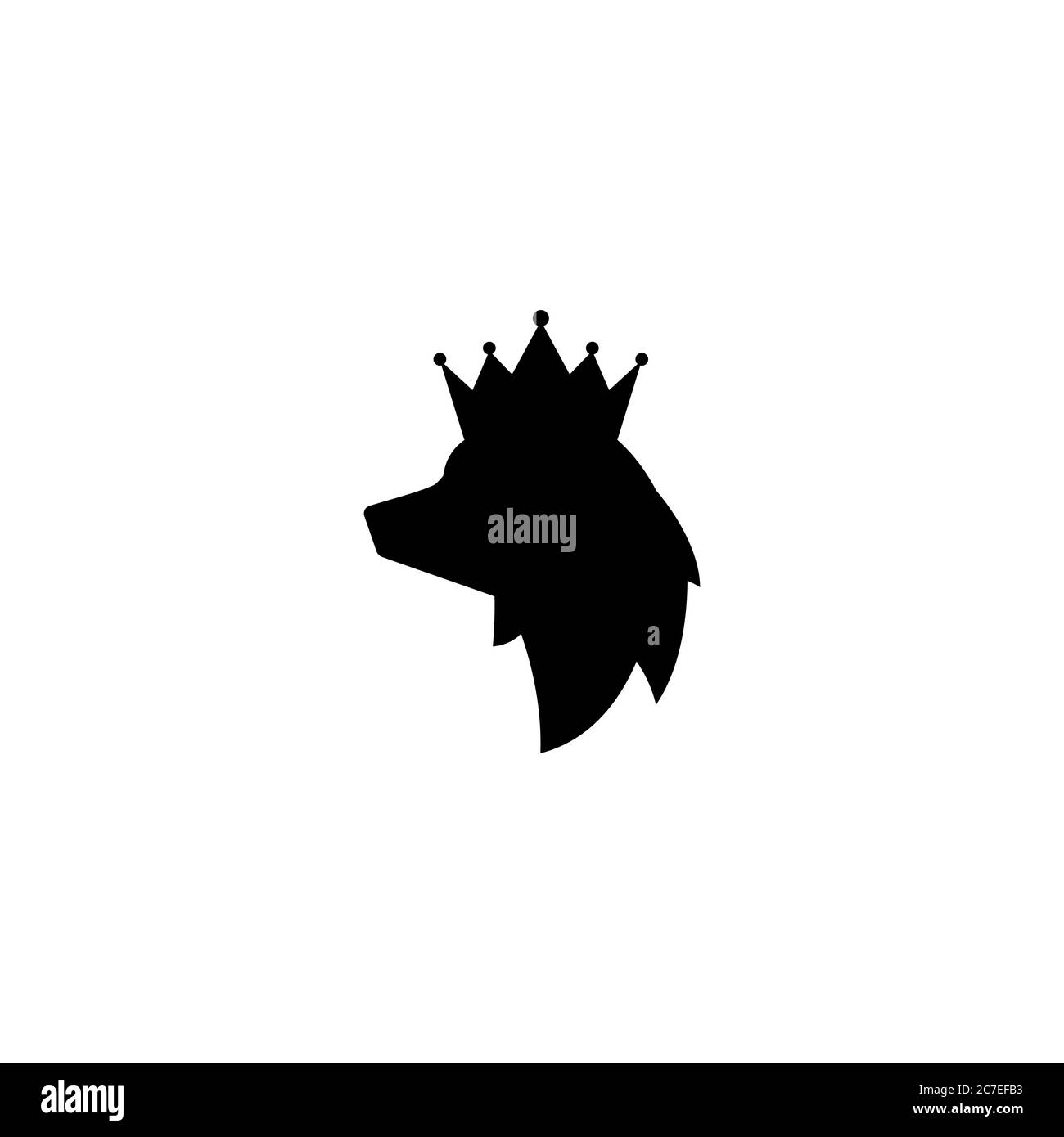 Schwarze Silhouette des Bärenkopfes mit königlicher Krone. grizzly Logo. Monarchie, Wappen Zeichen. vektor flache Symbol isoliert auf weißem Hintergrund. Magie, Fee Stock Vektor