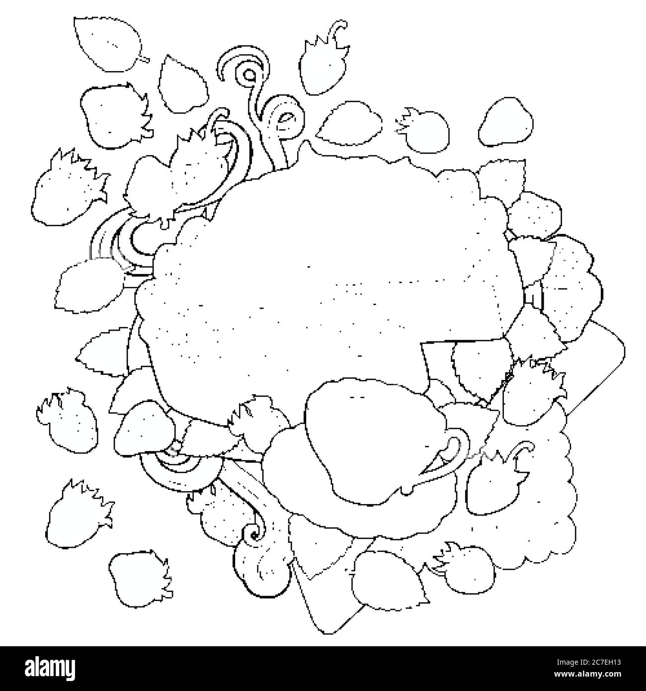 Süßigkeiten, Beeren, Früchte, Getränke Illustration Stock Vektor