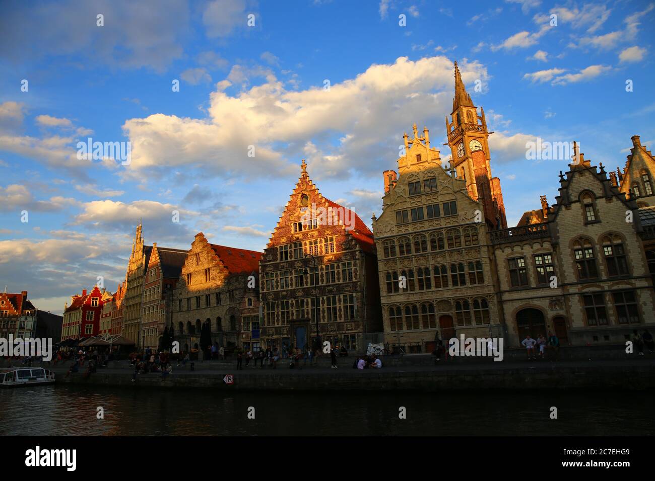 Malerische Stadt Gent in Belgien Stockfoto