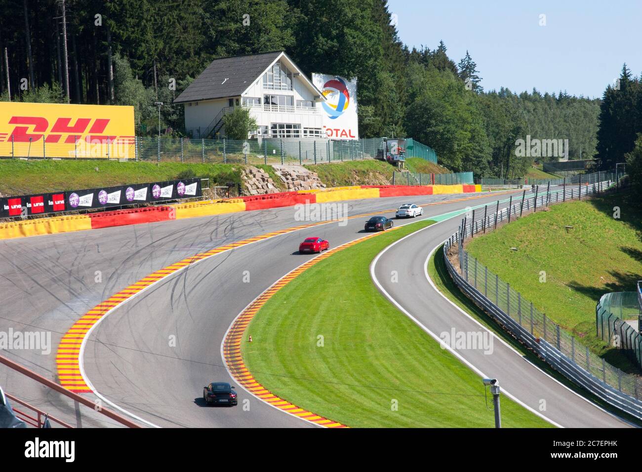 SPA, BELGIEN - 28. Aug 2012: Spa/ Francorchamp Formel 1 Rennstrecke in Belgien Stockfoto