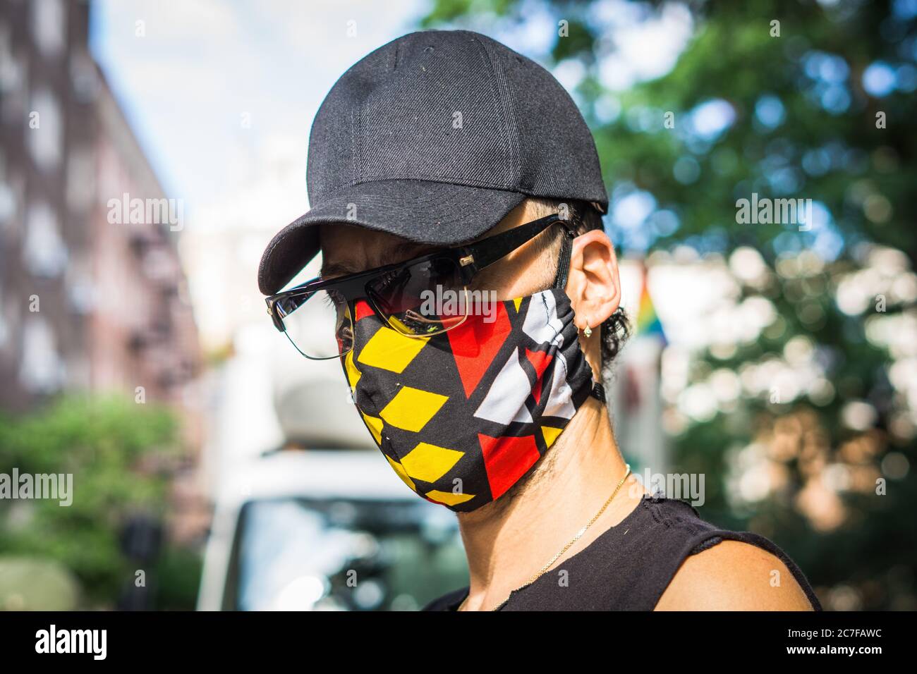 Anerkennung transnationaler schwarzer Geschichte im Stonewall Inn. Stockfoto