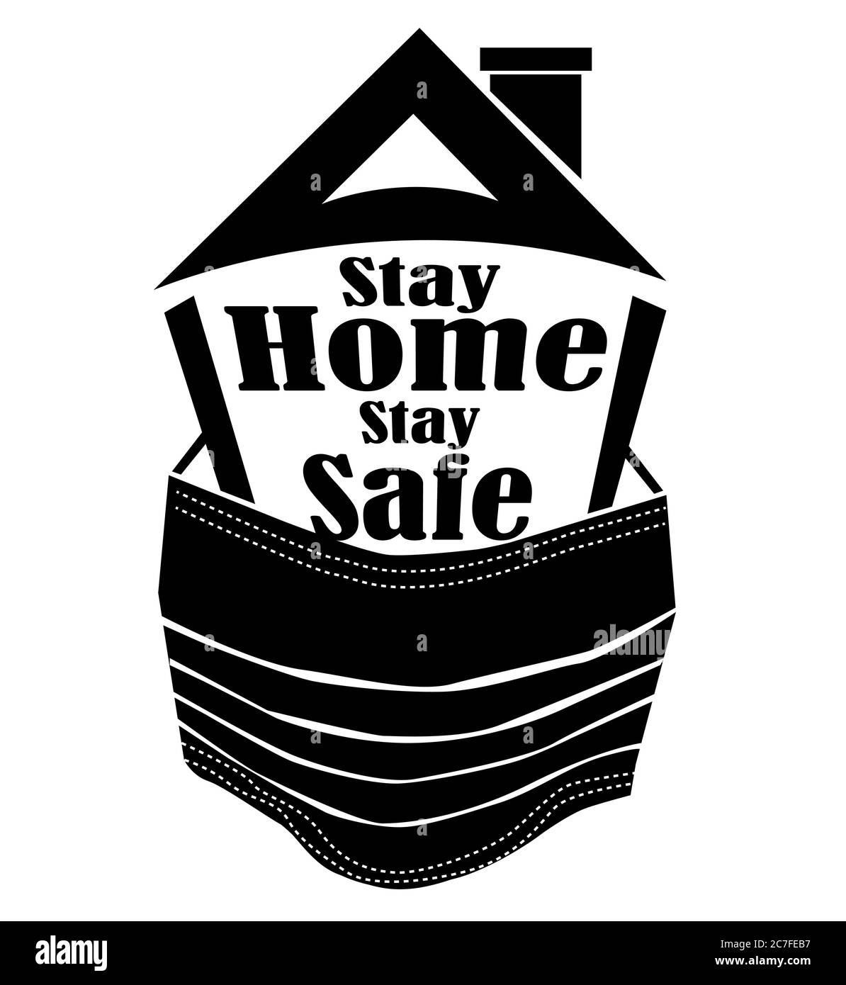 Bleiben Sie zu Hause, bleiben Sie sicher - Schrift Typografie Poster mit Text für selbst Quarantäne Zeiten. Corona Virus (covid 19) Kampagne zu Hause zu bleiben. Lifestyle ac Stock Vektor