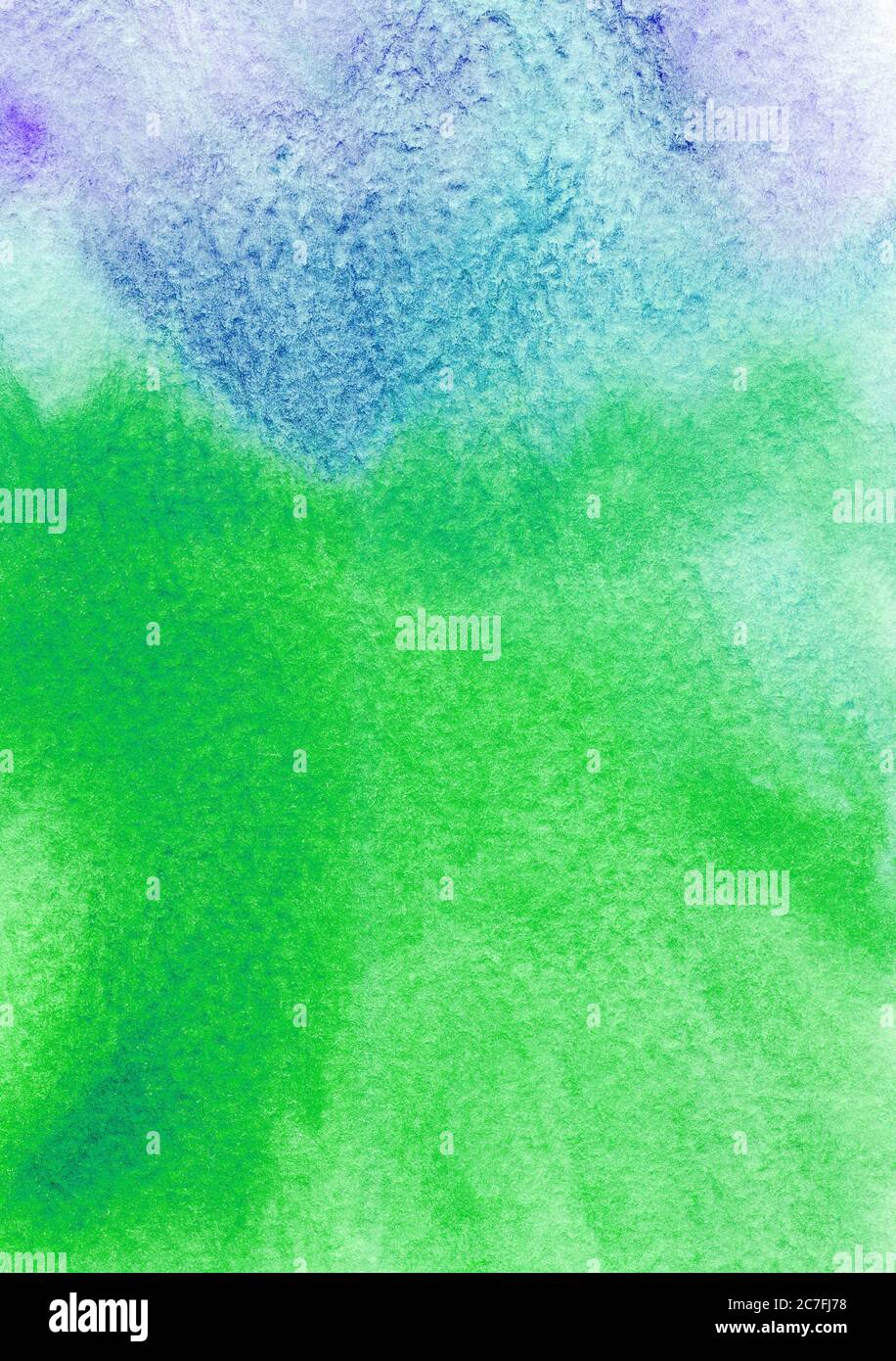Blaue und grüne Aquarelle auf texturiertem Papier Hintergrund. Grunge Muster. .Raster Illustration bunte Pinsel mit Platz für Text, für die Medienwerbung Website Mode Konzept Design, Banner Stockfoto