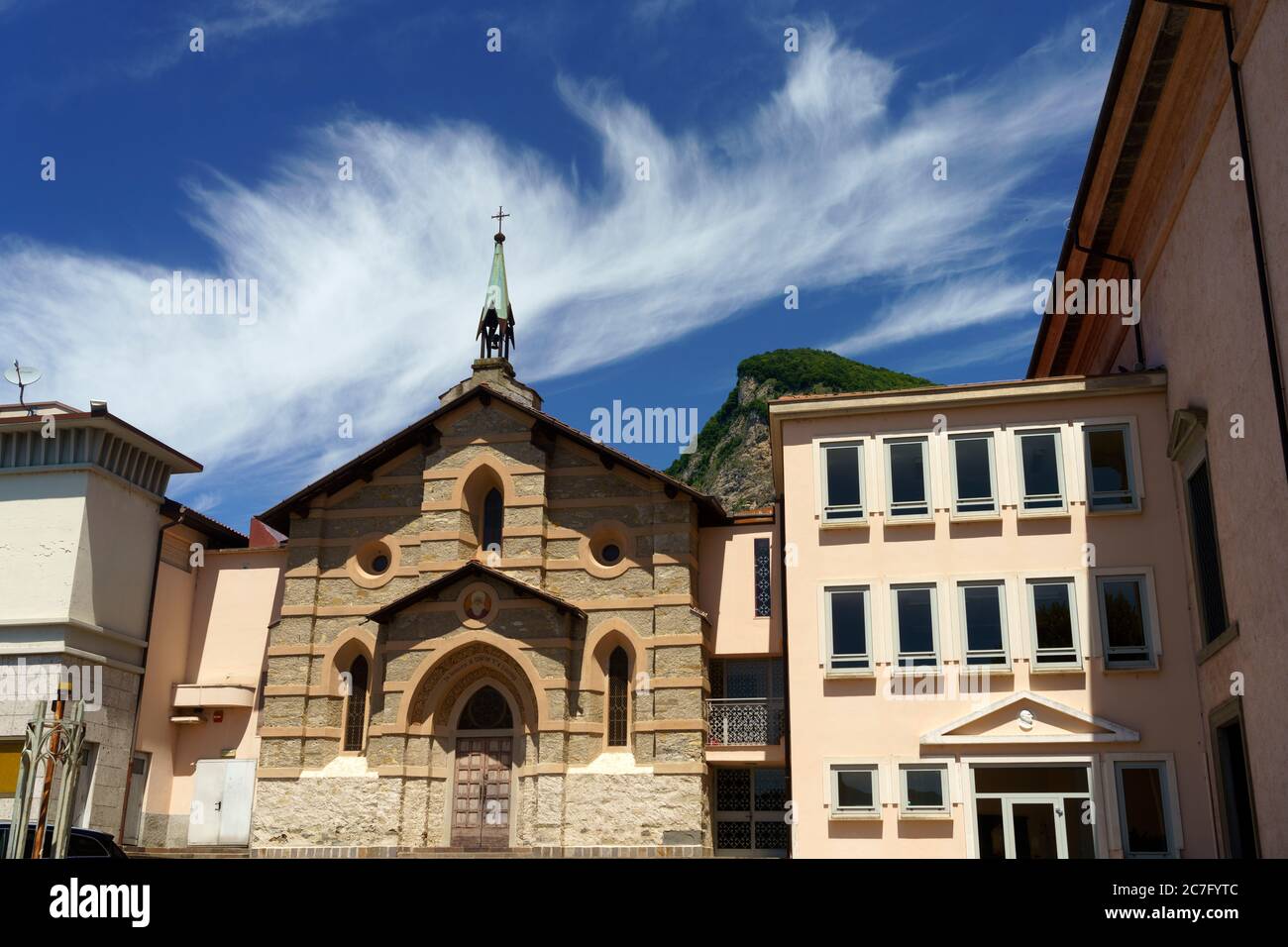 Calolziocorte, Lecco, Lombardei, Italien: Hisotric Gebäude der Altstadt Stockfoto