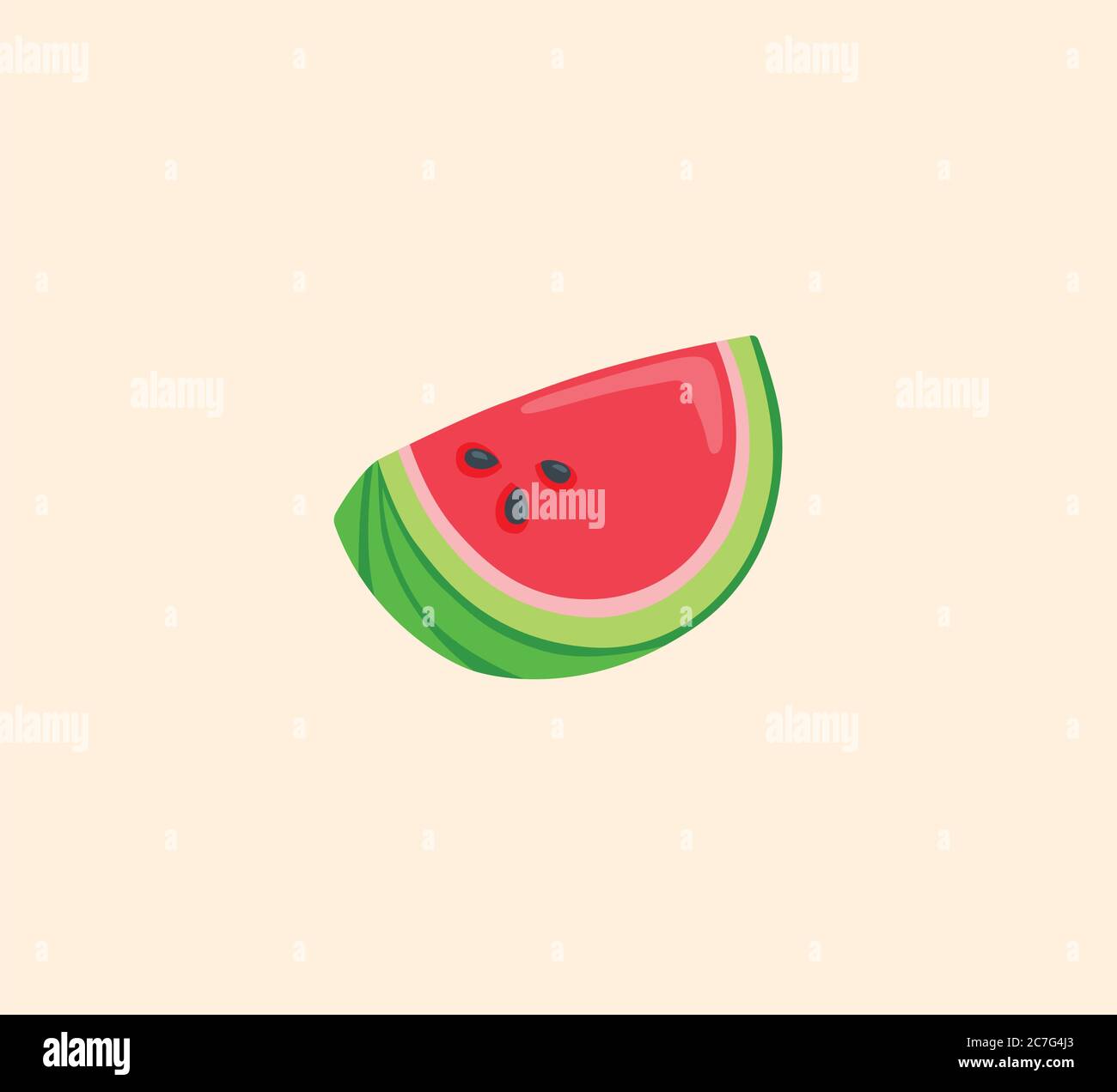 Wassermelone Vektor isolierte Illustration. Wassermelone-Symbol Stock Vektor