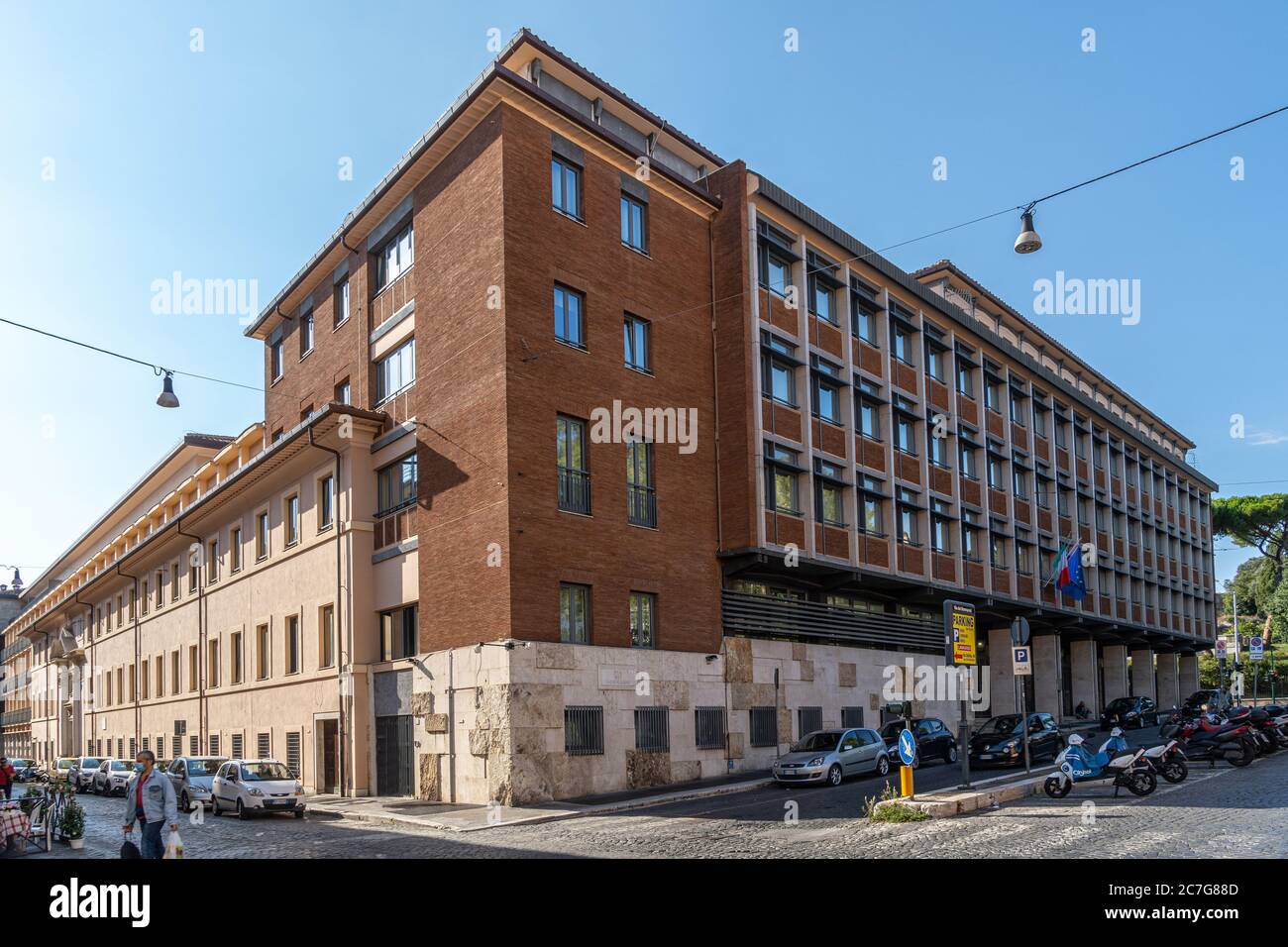 Gebäude des Ministeriums für Wirtschaft und Finanzen - Abteilung für Finanzen. Rom, Latium Region, Italien, Europa Stockfoto