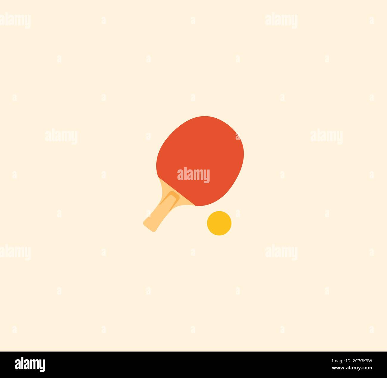 Tischtennis Vektor isolierte Symboldarstellung. Abbildung des Pingpong-Symbols Stock Vektor