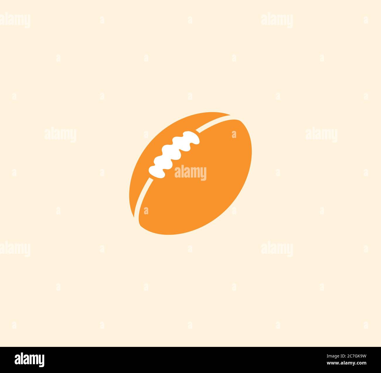 Rugby Football Vektor isolierte Symbol-Illustration. Rugby Football Symbol Stock Illustration Stock Vektor