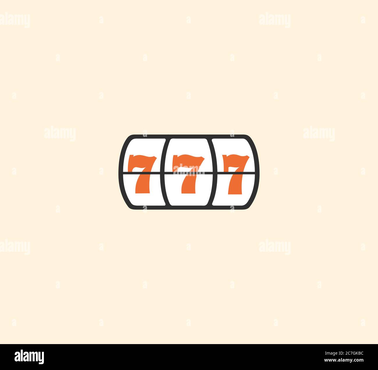Slot Maschine Vektor isoliert Symbol Illustration. Abbildung des Symbolbestands des Spielautomaten Stock Vektor